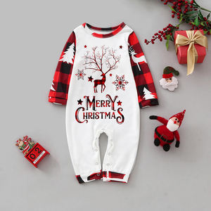 <span class=keywords><strong>2023</strong></span> pyjamas de noël Logo personnalisé pour la famille deux pièces Plaid 100% coton tissu imprimé haut pantalon taille élastique automne printemps - Product Image 6