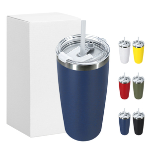 Vasos Personalizados con Logotipo, 10 oz, Recubrimiento en Polvo, Doble Pared, Aislamiento al Vacío, Botella <span class=keywords><strong>de</strong></span> <span class=keywords><strong>Agua</strong></span>, Taza <span class=keywords><strong>de</strong></span> Viaje para Café - Product Image 1