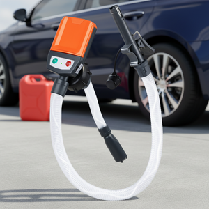 Pompe de transfert portable semi-automatique alimentée en courant continu, 4 adaptateurs, tuyau de décharge de 51 pouces, 3,8 GPM, basse pression, OEM 5V/12V, automobile - Product Image 2