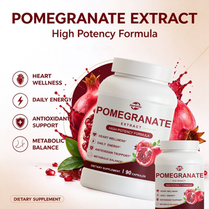 Cápsulas de Extracto de Granada de Marca Privada OEM, 90 Cápsulas, Alta Potencia, Antioxidante, Apoyo para la Salud del Corazón, Energía Diaria - Product Image 3