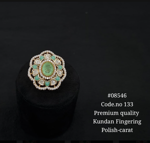 Kundan Fingering Style Kundan Accessories Caret Plated Premium Kundan Jewelry Making Decorative <b>Craft</b> Components Supplies - Product Image 1