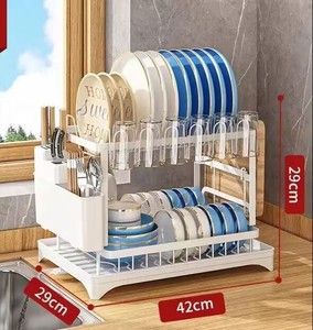 Escurridor de cocina transfronterizo, estante para platos de acero al carbono, estante de almacenamiento de escritorio para el hogar, decoración de almacenamiento de cocina - Product Image 3