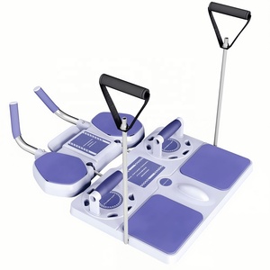 Rouleau abdominal multifonctionnel Pilates avec rebond automatique, support <span class=keywords><strong>plat</strong></span> pour pompes et dispositif d'entraînement et de renforcement abdominal - Product Image 1