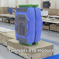 Module d'acquisition de température RTD 8 canaux PT100/PT1000 0,1 Haute précision DC24V TD-4015 RS485 Modbus Automatisation industrielle