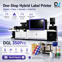 Imprimante d'étiquettes hybride automatique UV DGL 350Pro tout-en-un numérique flexo corona vernis feuille froide 50m/min 350mm pour S3200 1 an