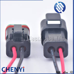 Deutsch Dt Serie Zwart <span class=keywords><strong>2</strong></span>-Pins Auto Waterdichte Connector Graafmachine Koplamp Draad Harnas Varkensstaart Plug DT06-2S DT04-2P - Product Image 6