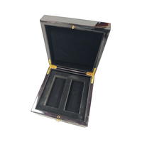 Boîte cadeau carrée noire personnalisée avec design transparent moderne, boîte à bijoux intérieure en EVA, boîte de rangement, boîte cadeau de luxe
