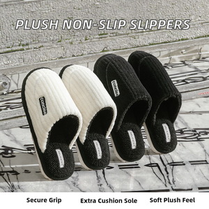 Pantuflas de Primavera para el Hogar, Antideslizantes, con Suela Gruesa y Suave, Tejidas, de Felpa, para Interiores y Exteriores, de Algodón, para Hombres, Mujeres y Parejas - Product Image 2