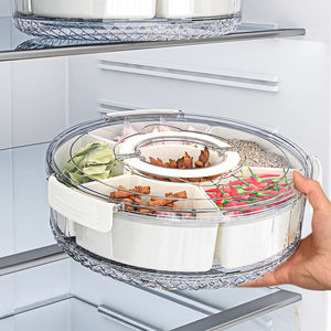 Paquete de Snacks Giratorio Portátil Proins al por Mayor con Correa de Mano y Hoja de Pegatinas, Dispensador de 5 Compartimentos con Tapa - Product Image 4