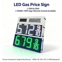 Letrero LED para Estación de Servicio, de 12 Pulgadas, para Exteriores, Lado Izquierdo, con Caja de Luz, para Mostrar el Precio del Combustible