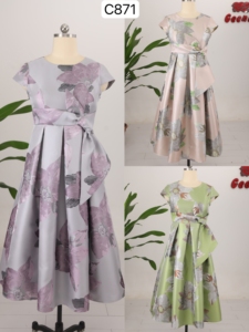Vestidos Casuales Elegantes de Poliéster Tejido con Estampado Floral para Mujer, Talla Grande, con Spandex, para Ocasiones Especiales, Modelo 2026 - Product Image 3
