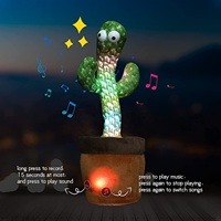 Enregistreur vocal rechargeable amélioré 2023 Jouet en peluche parlant chantant dansant Cactus pour enfants