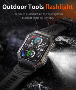 Montre connectée GPS KR92 pour sports <span class=keywords><strong>de</strong></span> plein air, écran HD <span class=keywords><strong>de</strong></span> 2,01 pouces, lampe <span class=keywords><strong>de</strong></span> poche, appels Bluetooth, montres <span class=keywords><strong>de</strong></span> sport - Product Image 2