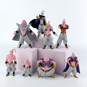 Vente en gros de figurines d'animation japonaises de haute qualité 8 pièces/ensemble très vendues Muscle Demon Buu Dragon Balls PVC en résine