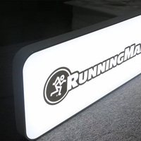MACCAN Panneau lumineux LED vertical en aluminium et tissu, écologique, autoportant, programmable IC, pour affichage publicitaire et décoration de magasin