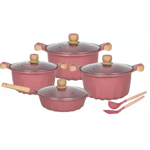 Cooklover Chất lượng cao 10 cái chết-Đúc đồ dùng nhà bếp nhôm Bộ đồ nấu nướng