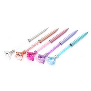 Stylo bille personnalisé coloré avec grand diamant, haute valeur - Apparence tendance sur Instagram, pour étudiants - Product Image 2