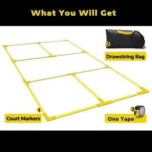 Kit de marquage de terrain de pickleball-Lignes de limite de pickleball temporaires dans les dimensions de terrain standard, aucune mesure requise - Product Image 2
