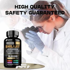 OEM toptan himalaya Shilajit reçine kapsüller 15250mg deniz yosun Shilajit kapsüller için ekstra güç ve metabolizmayı artırır - Product Image 5