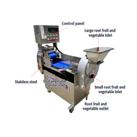 Hete Verkoop Multifunctionele Groentesnijder Snijmachine Commerciële Groente Chopper Dubbele Kop Groenten En Fruit Snijmachine