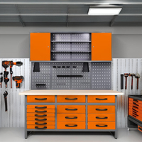 Meuble d'atelier en acier pour outils, organisateur de rangement, postes de travail, établi de garage, établi réglable pour réparation informatique, facile à assembler
