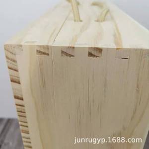 Caja de vino de madera de pino, rectangular, con tapa abatible, para almacenamiento de bebidas, hecha a mano, personalizable - Product Image 3