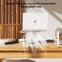 Support d'ordinateur portable pliable en aluminium et silicone antidérapant XSR Z81, avec refroidissement intégré, idéal pour ordinateur portable – Offre Spéciale