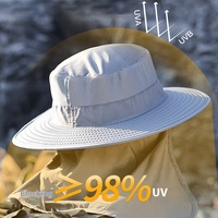 Chapeau de pêcheur unisexe à large bord respirant et à séchage rapide pour l'été, avec protection faciale, idéal pour la randonnée et la protection solaire, 100% polyester, motif panda