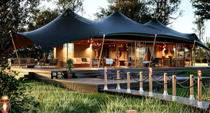 Cottage Safari Personalizzati per Resort, Case Tenda per Campeggio Familiare con Patio Esterno Privato, Tenda da Campeggio di Qualità - Product Image 3