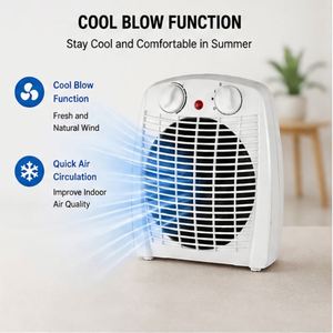Calentador Eléctrico de Escritorio Portátil de 2000W con Control Mecánico, Calentamiento Rápido, Protección Contra Volcaduras y Sobrecalentamiento, con Funciones de Aire Frío/Caliente/Caliente como la nieve - Product Image 5