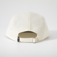 Casquette 5 panneaux en coton blanc pur de qualité supérieure, personnalisée, avec patch tissé et visière plate, idéale pour le camping – Vente directe usine