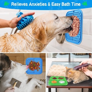 <strong>Dog</strong> Licking Mat Cat Slow <strong>Feeder</strong> Lick Pad with Suction Cups Calming Treat Mat <strong>Dog</strong> <strong>Puzzle</strong> Toys Pet IQ Training Mat - Product Image 5