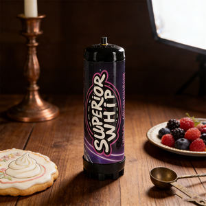 2026 Superior 1364g Bouteille de gaz pour crème fouettée en acier au carbone, outils pour desserts à la crème fouettée - Product Image 1