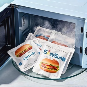 Sacs de cuisson pour repas prêts à consommer avec logo personnalisé et traçabilité QR en option, pour bols de riz et plats au curry, adaptés à la cuisson à la vapeur et au micro-ondes - Product Image 2
