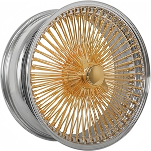 Cerchi in Raggi Dorati da 15, 17, 20, 22 Pollici per Chevrolet Impala, Caprice, <span class=keywords><strong>Cadillac</strong></span> <span class=keywords><strong>DeVille</strong></span>, Buick Regal - Product Image 5