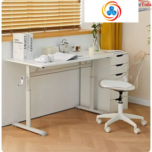 Escritorio Multifuncional Moderno de Madera Maciza con Diseño de Altura Ajustable, Ecológico y Duradero, para Estudio en Casa o Computadora - Product Image 5