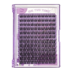 Faux cils naturels longs segmentés, 120 pièces, 12 rangées, courbure naturelle, cils effet <span class=keywords><strong>manga</strong></span> queue de poisson - Product Image 2