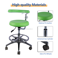 Fauteuil de chirurgie dentaire moderne en acier inoxydable pour hôpital, tabouret mobile, accoudoir réglable, coussin pliable en mousse à mémoire de forme, pour usage domestique et scolaire
