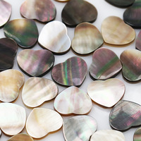 Cabochon en nacre noire naturelle en forme de coeur Double plan 12.5X10.5mm perles de corail en os de coquille lâche-disponible pour immédiat