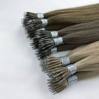 Extensions de cheveux D.S Hair 16-28 pouces, nano-rings, 100g, cheveux humains véritables, légères et confortables pour un usage quotidien