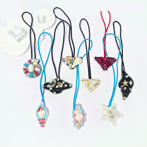 Bolso encanto hecho a mano con cuentas diamantes de imitación decorativo colgante encanto mar Animal Seastar Shell Seahorse pulpo para bolsas - Product Image 1