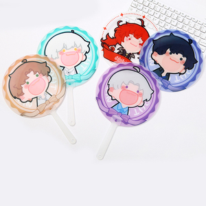 Quạt mini nhựa trong suốt Kpop tùy chỉnh và quạt cầm tay dễ thương có tay cầm, quạt quảng cáo in logo tùy chỉnh - Product Image 4