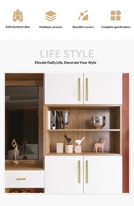 Wholesale American Style Knurled Aluminum Alloy Solid Lengthened Handle Hardware Cabinet Wardrobe Bedside Table <strong>Door</strong> - Product Image 6