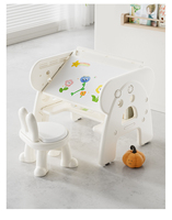 Nouveau design de meubles d'intérieur pour enfants Table d'étude avec planche à dessin Tables de salle à manger d'étude pour devoirs Chaise pour l'école maternelle