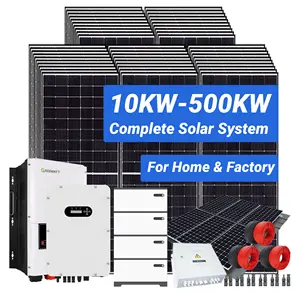 Sistema de energía solar 20kw en la red Sistema Solar Panel solar completo inversor solar Sistema de batería de litio servicios de personalización