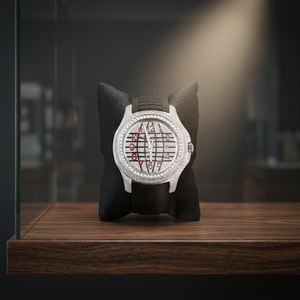 Reloj de Cuarzo de Lujo para Hombre, con Incrustaciones de Diamantes, Esfera Analógica de Acero Inoxidable, Correa de Acero Inoxidable Negra, Esfera Cuadrada de 42 mm, Resistente al Agua - Product Image 3