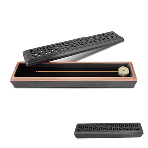 Cajas <span class=keywords><strong>de</strong></span> soporte para quemador <span class=keywords><strong>de</strong></span> incienso <span class=keywords><strong>de</strong></span> cerámica personalizadas <span class=keywords><strong>de</strong></span> sándalo aromático <span class=keywords><strong>de</strong></span> hilo rectangular ahuecado al por mayor - Product Image 1