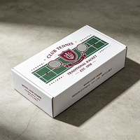 Boîte d'expédition en carton kraft écologique personnalisée, vente en gros directe d'usine, échantillon gratuit, pour l'emballage d'équipements sportifs (raquettes de tennis)