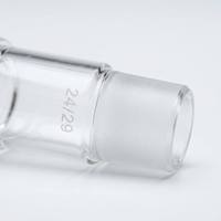 Adaptateur de tête de distillation en verre borosilicate de haute qualité à 75 degrés, personnalisable, OEM, verrerie de laboratoire