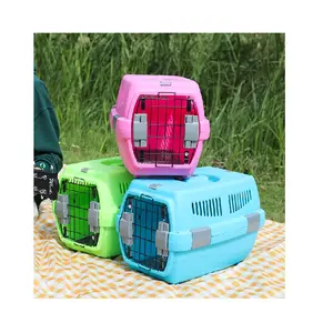 Transport de voyage Cages pour animaux de compagnie transporteurs Portable Cage de vol pour animaux de compagnie transporteur de voyage pour animaux de compagnie boîte en plastique étui de vol